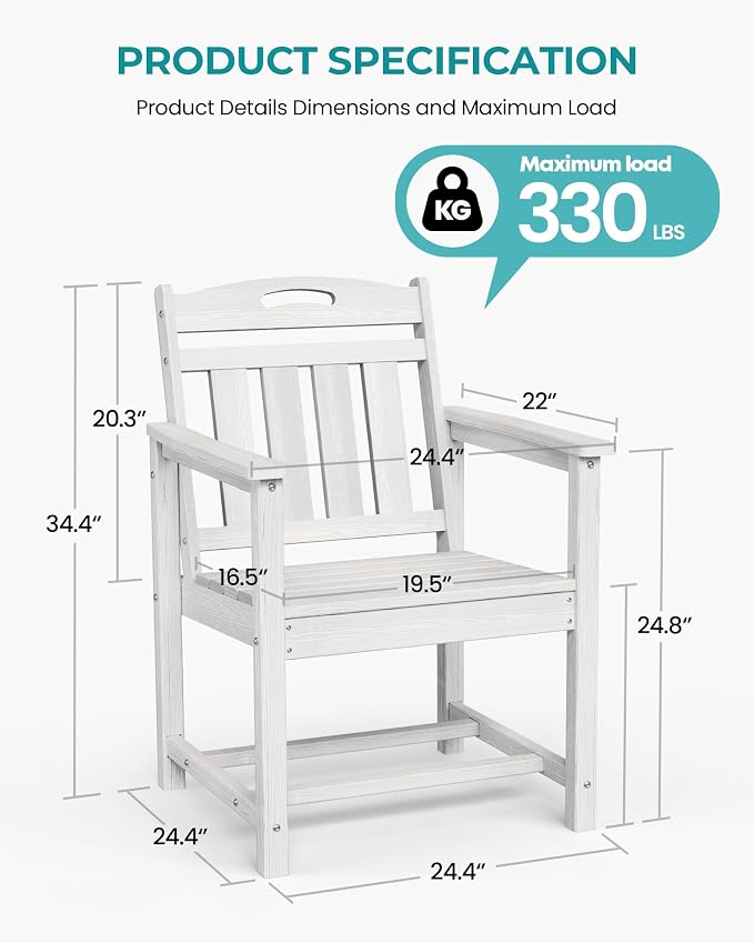 Outdoor Patio Dining Chair - Image 3