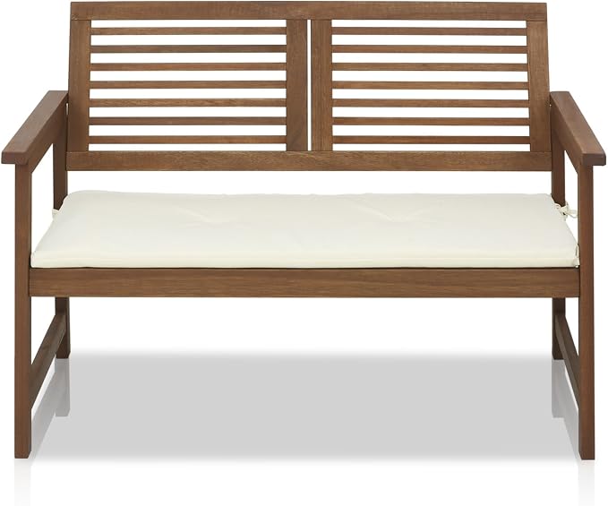 Furinno FG161167 Tioman Hardwood Outdoor Bench in Teak Oil - Image 4
