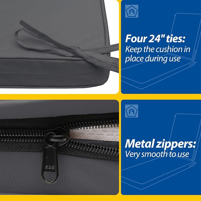 AAAAAcessories Outdoor Chaise Lounge Cushions, Fade-Resistant, Waterproof Patio - Image 3