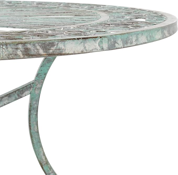 SAFAVIEH Outdoor Collection Thessaly Victorian Scroll Antique Dark Green - Image 6