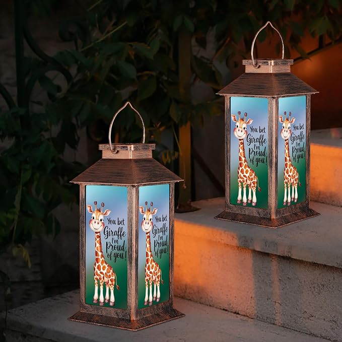Solar Hanging Lanterns, Little Giraffe Pattern, Waterproof, Solar LED - Image 3