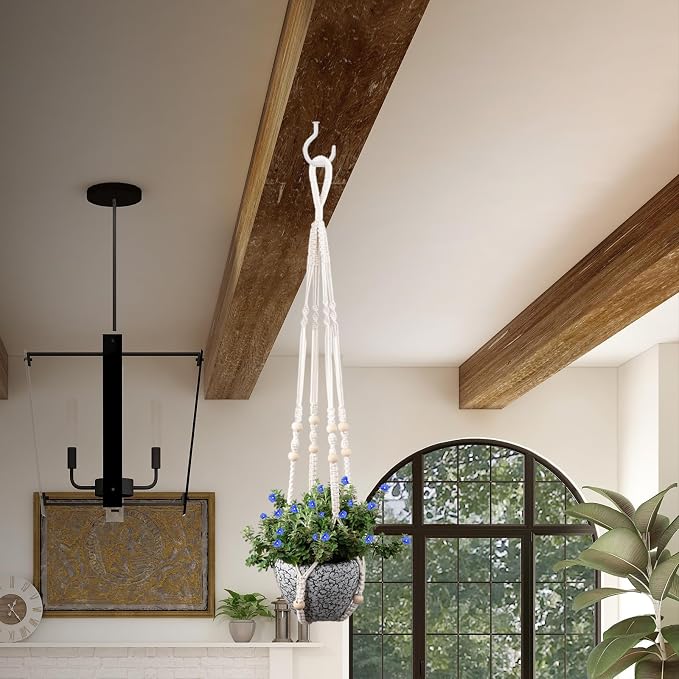 RIFNY Macrame Plant Hanger Indoor, 35 Inch Hanging Plant Holder - Image 7