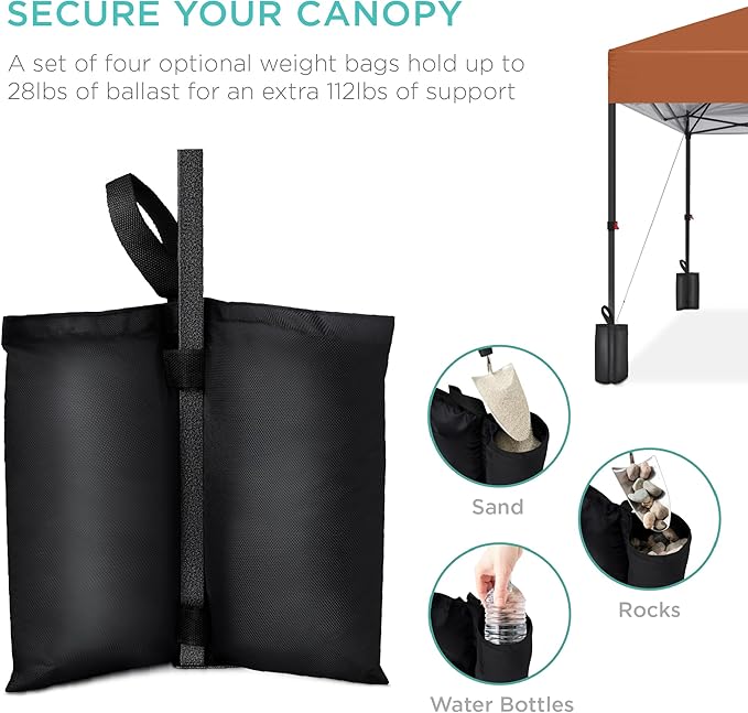 Best Choice Products 12x12ft Pop Up Canopy Tent, Outdoor Shade, 1 Person 1 - Image 5