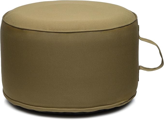 QILLOWAY Indoor/Outdoor Inflatable Stool, Round Ottoman, All Weather Foot Rest by QILLOWAY