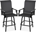 Best Choice Products Set of 2 Swivel Barstools, Bar Height Outdoor Chairs by BestChoiceProducts