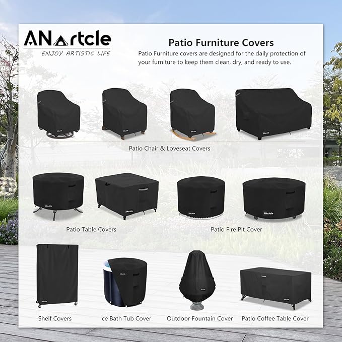 Outdoor Swivel Rocking Chair Cover 2-Pack, 100% Waterproof Heavy Duty Outdoor - Image 2