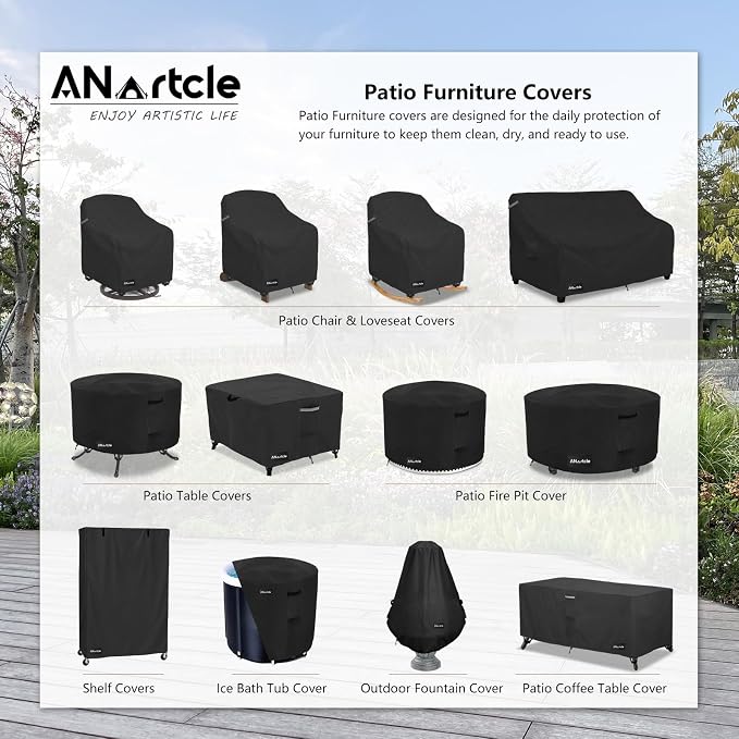 Patio Furniture Covers 4 Piece Set, 600D Waterproof Heavy Duty Outdoor - Image 9