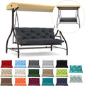 Waterproof Porch Swing Cushion Replacement, Thick 4" 2–3 Seat Outdoor Swing by RUFXIEZW