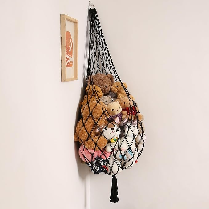 Stuffed Animal Hammock Corner Hanging Net by Amdermi