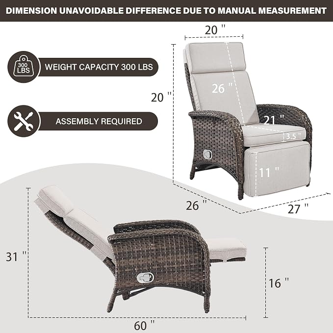 Belord Versatile Outdoor Recliner Chair - Image 2