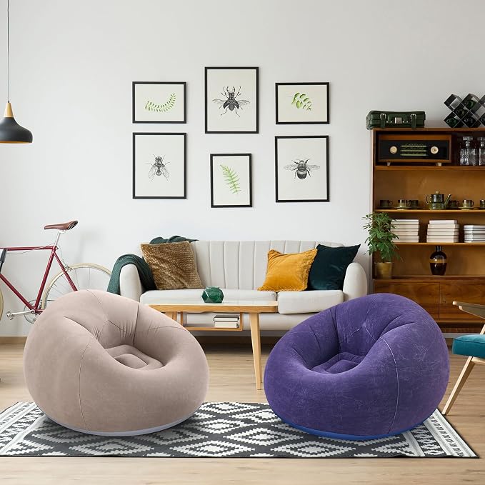 Realspring Inflatable Bean Bag Chairs Outdoor Blow up Camping Chairs Inflatable - Image 2