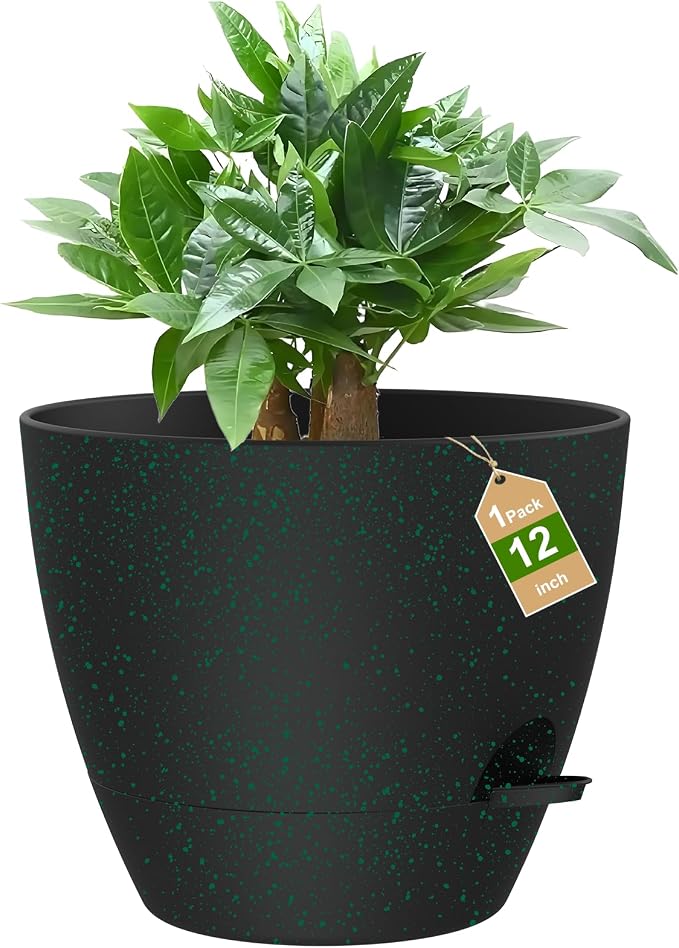 12 Inch Large Self Watering Pots, Flower Pots by Unknown