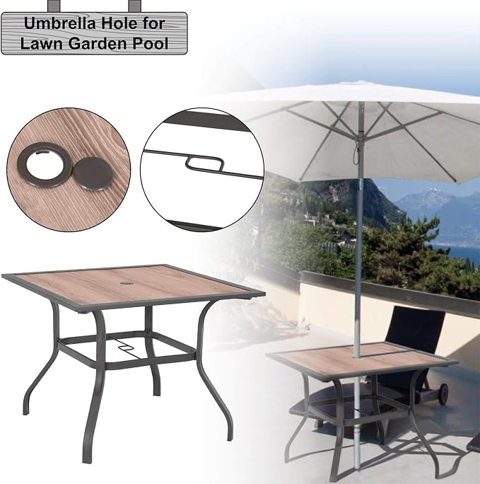 Sophia & William Square Patio Dining Table - Image 4