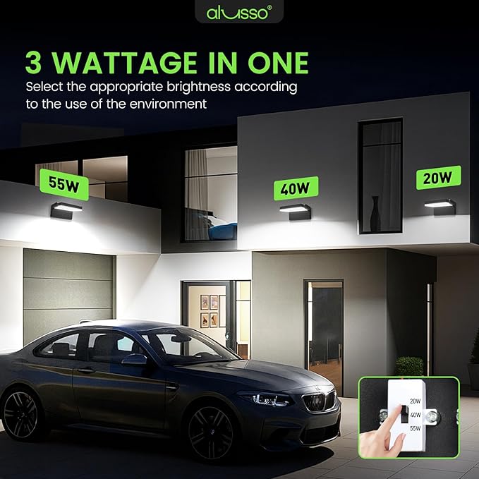 ALUSSO® 20W/40W/55W LED Flood Lights Outdoor, 360° Rotatable Outdoor Wall Light - Image 4