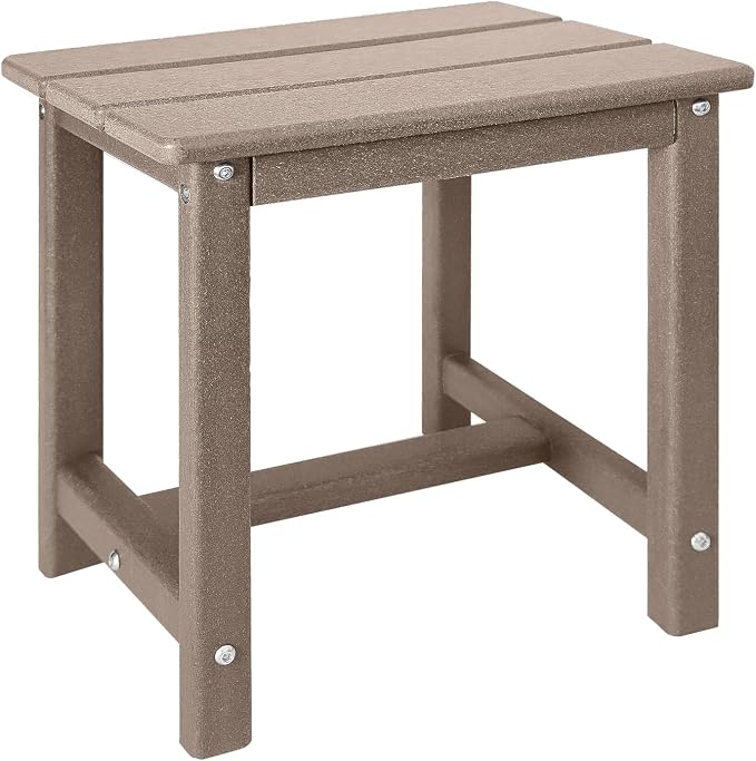Adirondack Square Side Table, one-Tier Outdoor end Table, Patio Side Table by GARDENSTAR