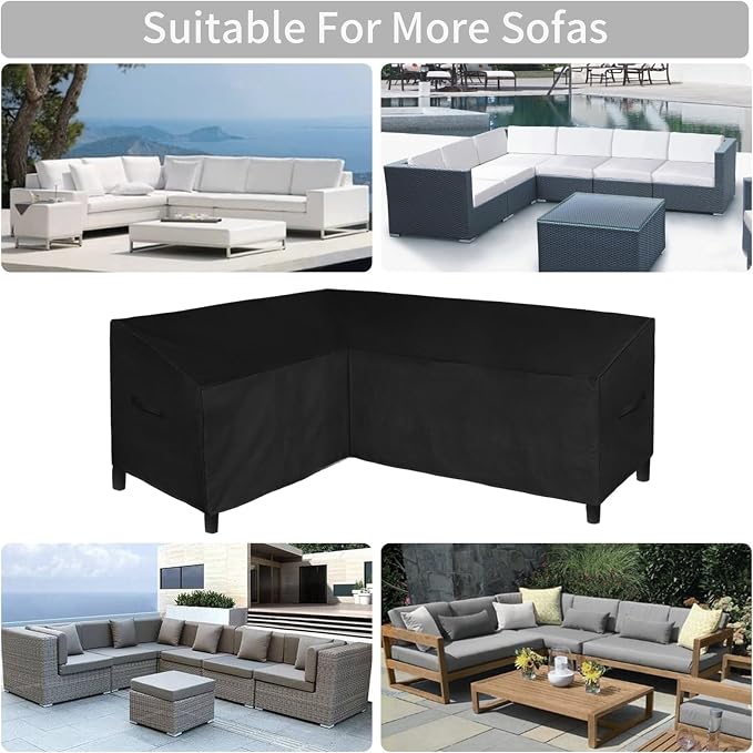 Easy-Going Patio L-Shaped Sectional Sofa Cover - Image 5