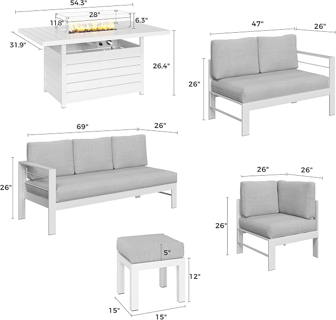 Solaste Aluminum Patio Furniture Set - Image 6