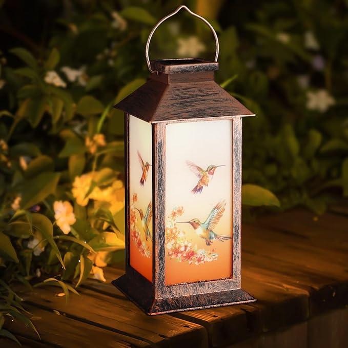 Solar Lantern Outdoor Waterproof Hummingbird Garden Decor Birthday Gifts - Image 7