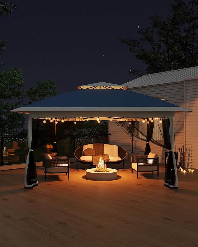 Canopy Tent 12x12 ft, Pop Up Gazebo One-Push Setup - Image 2