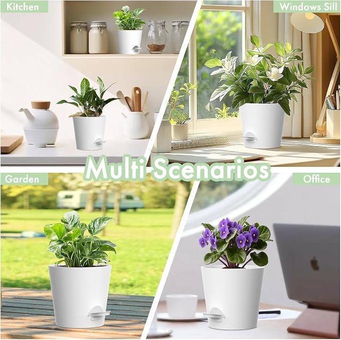 7/6.5/6/5.5/5/4 inch Self Watering Pots - Image 6