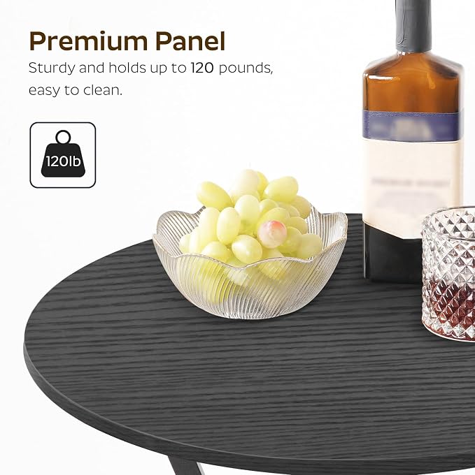 Bar Table, 2-Tier Round High Top Table, Pub Table, Home Bar Counter Height - Image 5