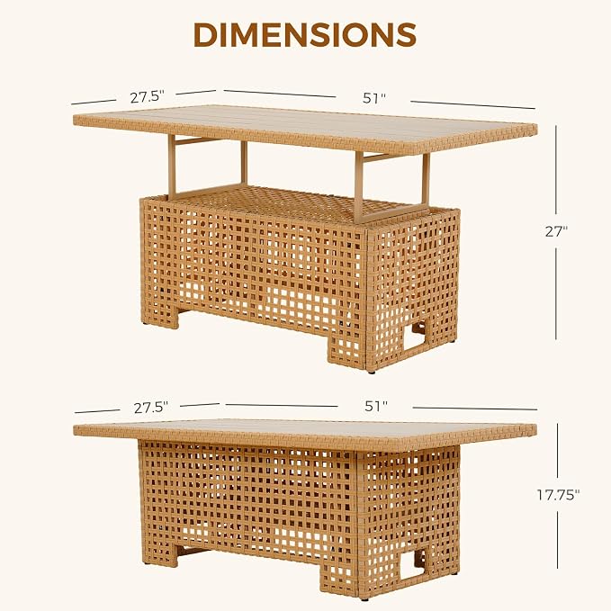 Grand patio 13-Piece Wicker Patio Furniture Set - Image 7