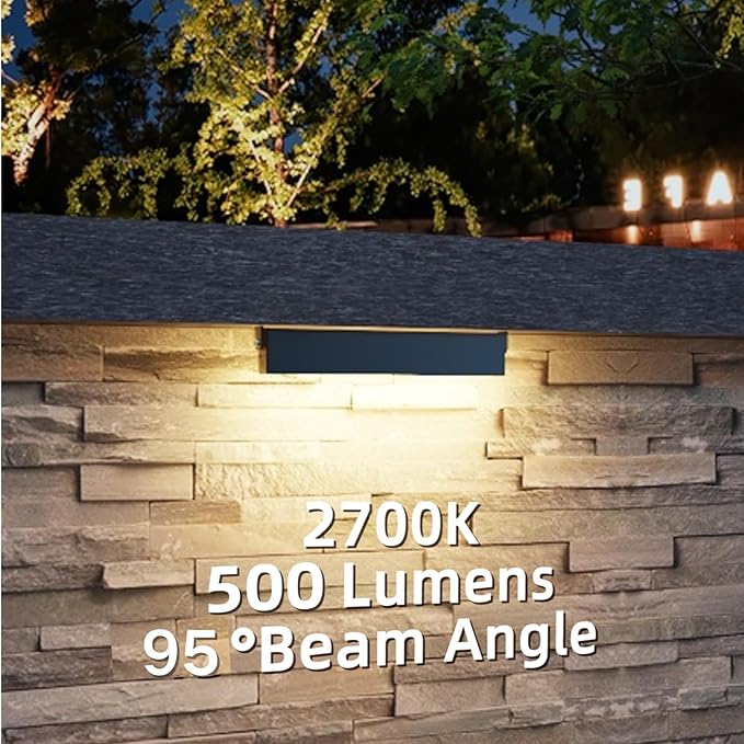 4 Pack 7 Inch Retaining Wall Lights, 5W LED Hardscape Lighting 12V AC/DC Low - Image 2