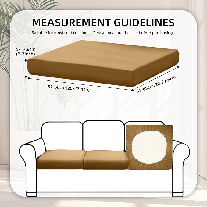 8Pcs Stretch Patio Cushion Covers, Outdoor Couch Covers Replacement, Outdoor - Image 2
