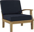 Modway Marina Premium Grade A Teak Wood Outdoor Patio Right-Facing Sofa in by Modway