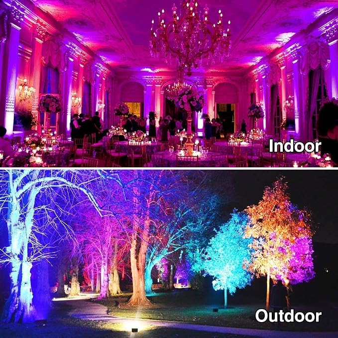 MELPO Led Flood Light 500W Equivalent, RGBW Led Outdoor Lights Colored - Image 3