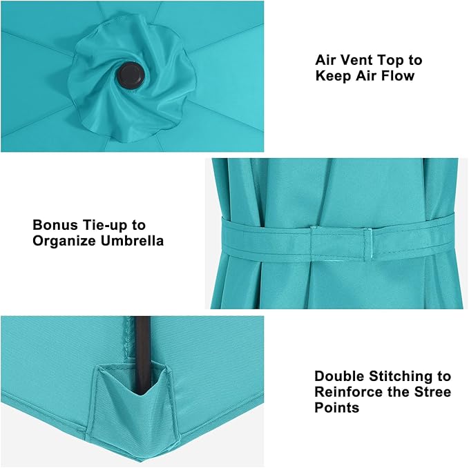 MASTERCANOPY Patio Umbrella 9 ft Replacement Canopy - Image 4