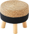 Round Ottoman Natural Seagrass Footstool, Foot Stool by ALeesing