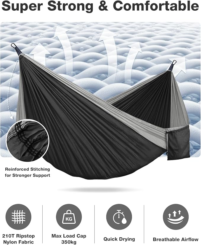 MOSFiATA Camping Hammock, Heavy Duty up to 700lbs - Image 5