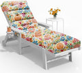 All Weather Chaise Lounge Cushions Outdoor 74.4 x 22 x 4 Inches Lounge Chair by Tycdiose