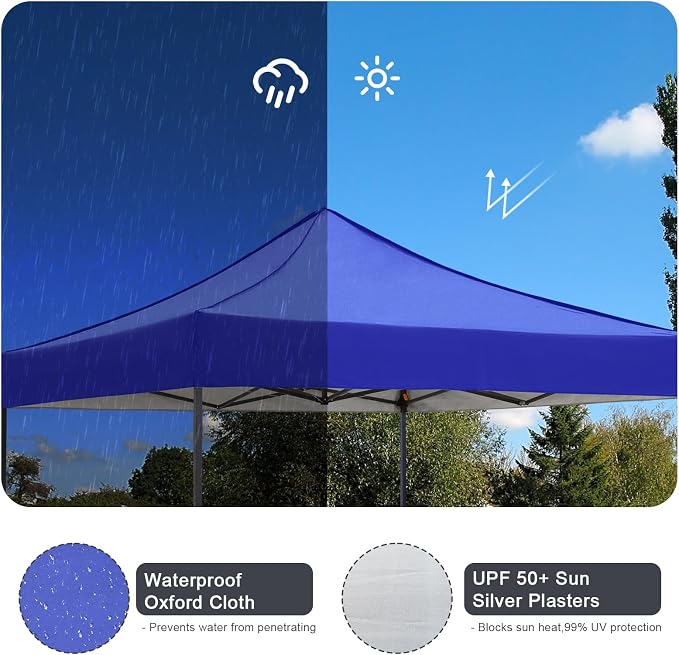 10x10 Pop up Canopy Tent with Sidewalls, Heavy Duty Waterproof Sun Shade Canopy - Image 5