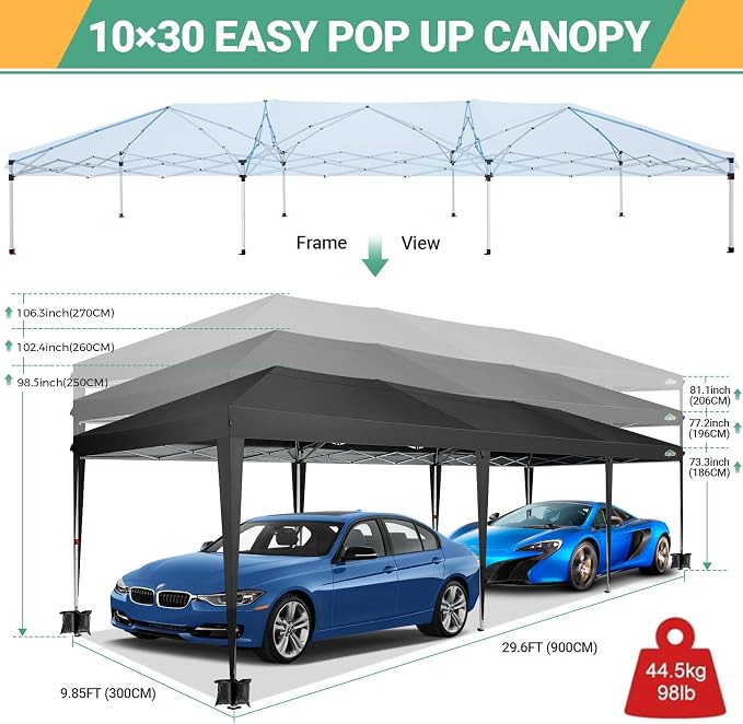 COBIZI 10x30 Canopy Party Tent - Image 4
