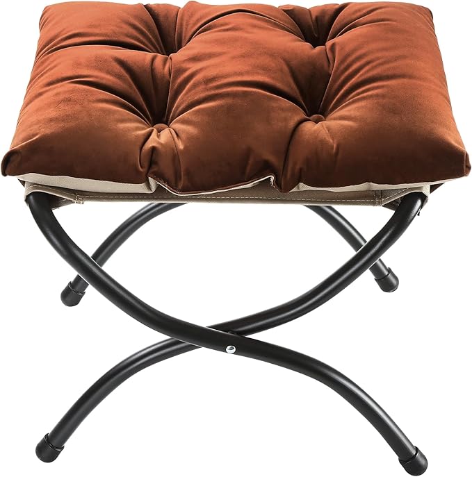 15" Foldable Foot Stool Ottoman by WELL-STRONG
