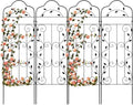 hogardeck 4 Packs 60 * 18 inch Metal Garden Trellis by HOGARDECK