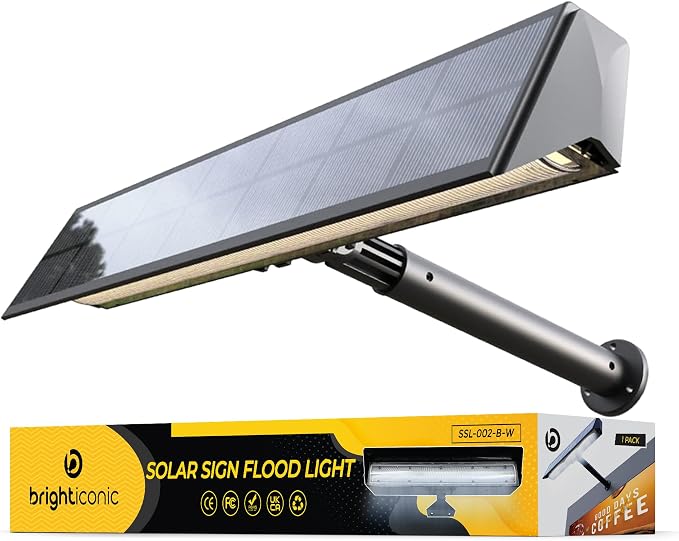 Brighticonic Solar Sign Lights Outdoor – LED Solar Sign Light by Brighticonic