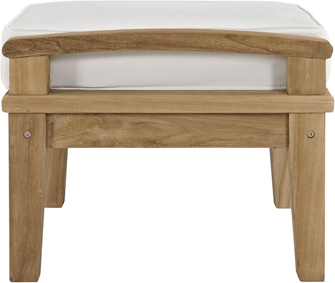 Modway EEI-1152-NAT-WHI-SET Marina Premium Grade A Teak Wood Outdoor Patio - Image 4