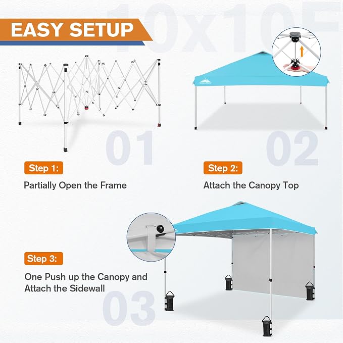 EAGLE PEAK Commercial Canopy 10x10 Pop Up Canopy Tent - Image 2