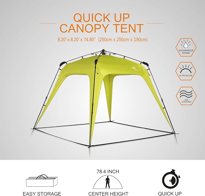 8.2'x8.2' Pop Up Canopy Tent, 3 Minutes Quick Setup Instant Canopy - Image 7