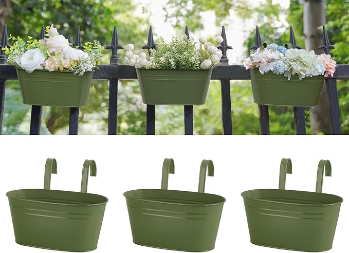 Dahey 10.5 Inch Metal Iron Hanging Flower Pots by Dahey