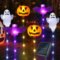 Halloween Decorations Outdoor Solar Pumpkin Bat Ghost Garden Stake Lights by Xingpold