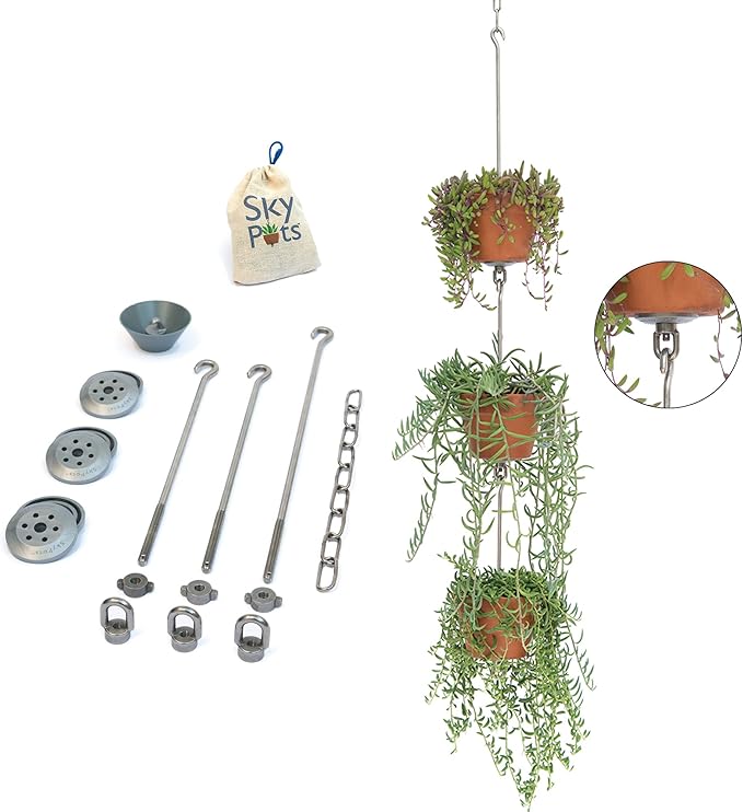 — Three Pack, Pot Hanger Kits + Accessories by SkyPots
