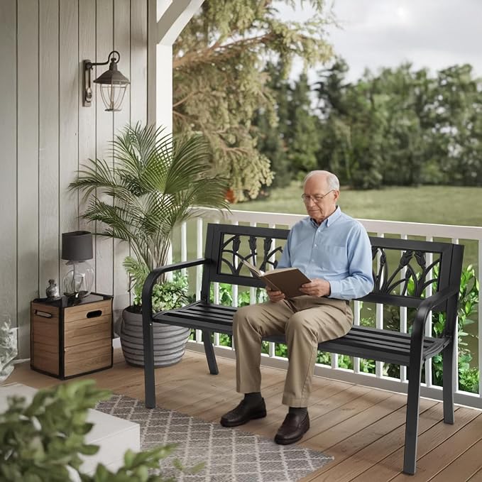 Outvita Outdoor Bench, Patio Bench - Image 9