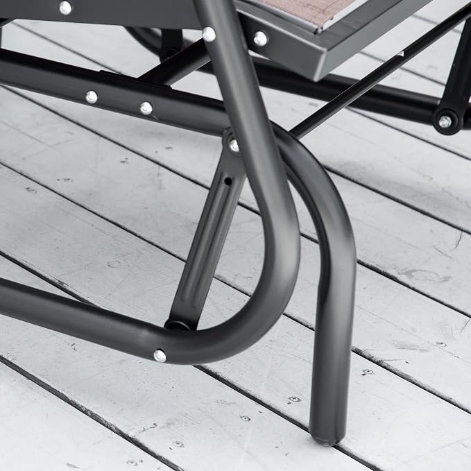 Outsunny Porch Glider, Metal Frame Swing Glider Chair - Image 9