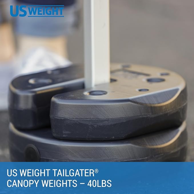 US Weight 40 Pound Canopy Weight Set of 4 and Carry Strap - Image 2