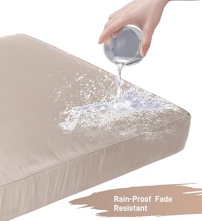 Patio Twin Daybed Bottom Covers, SunBed Mattress Bolster Slipcover, - Image 3