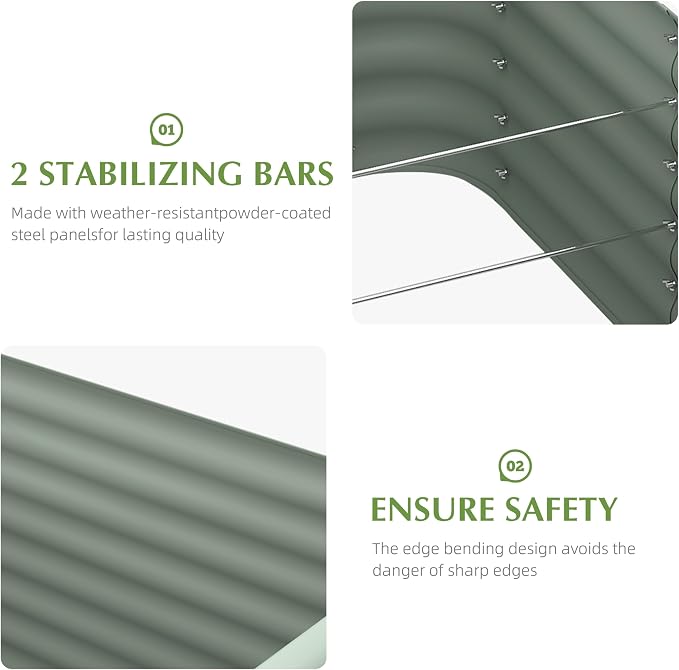 Galvanized Raised Garden Bed, Outdoor Planter Bed, Metal Planter Box - Image 4